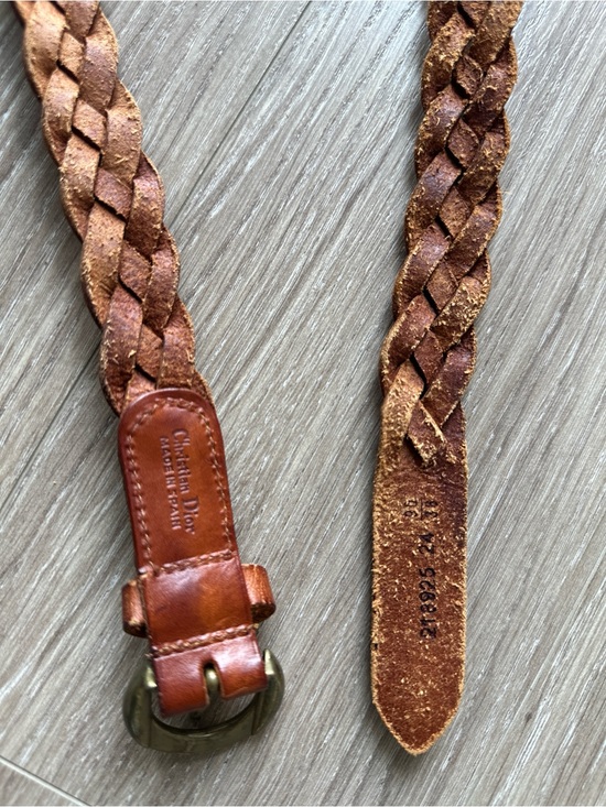 Dior Accessories - Christian Dior Braided Leather Belt in Brown